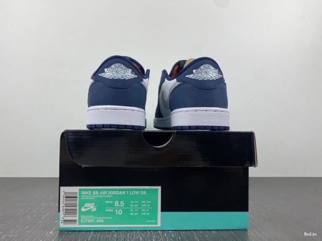 Bmlin Midnight Navy CJ7891-400 1 SB Low Jordan 0709